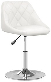 Cadeiras de jantar 2 pcs couro artificial branco
