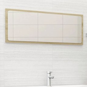vidaXL Espelho de casa de banho 100x1,5x37 cm contraplacado carvalho