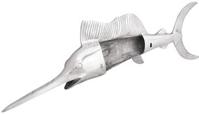 Peixe-Lanterna VidaXL Montado na Parede Prateado 91x8x26 cm em Alumíni