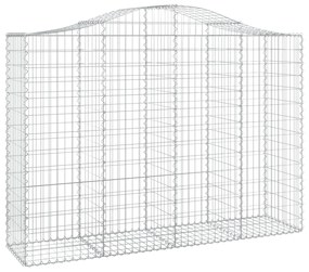 Cestos gabião arqueados 6pcs 200x50x140/160cm ferro galvanizado