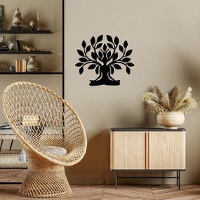 Acessório Decorativo de Parede Yoga – Preto – 60 x 70 cm