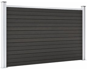 Painel de vedação para jardim 180x105 cm WPC cinzento