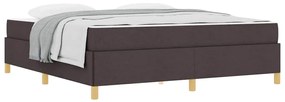 Cama Box Outros Marrom Escuro e Branco 180 x 200 cm tecido