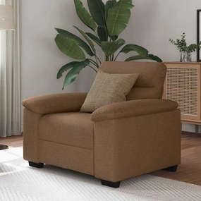 Poltrona 60 cm tecido castanho