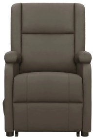 Poltrona elevatória couro artificial cinzento