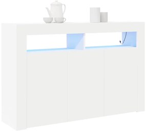 Aparador Branco Branco Madeira de Engenharia 116 x 30 x 75 cm