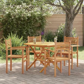 vidaXL Cadeiras empilháveis para jardim 4 pcs Castanho