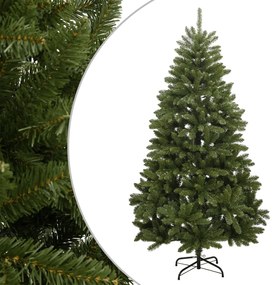 vidaXL Árvore de Natal artificial articulada com suporte 210 cm verde
