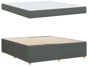 Estrutura da Cama Outros Cinzento escuro 180 x 200 cm tecido