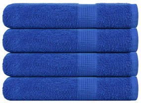 Toalhas de sauna 4 pcs 80x200 cm 360 gsm 100% algodão azul