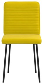 Cadeiras de jantar 4 pcs veludo amarelo