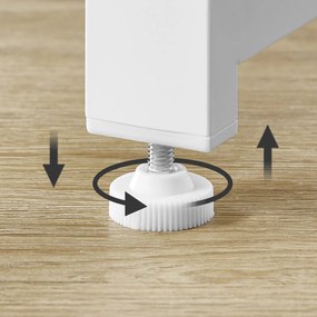 Secretária ampla para computador com espaço de arrumação 120 x 60 x 120,1 cm branca