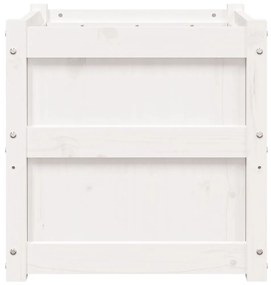 Vaso/floreira de jardim 50x50x50 cm pinho maciço branco