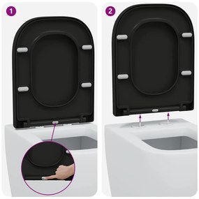 Assento de Vaso Sanitário com Fechamento Suave Duroplast Preto