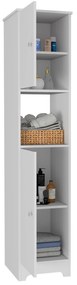 Armário Casa de Banho Ibis com 2 portas e 1 prateleira, 172 x 36,5 x 16 cm branco