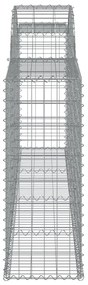 Cestos gabião arqueados 9 pcs 300x30x80/100cm ferro galvanizado