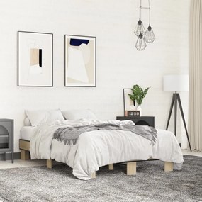 vidaXL Estrutura de cama 140x200 cm derivados madeira/metal