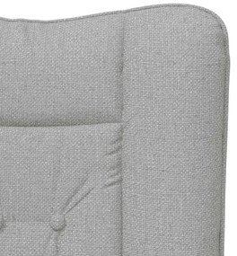 Poltrona Relaxante vidaXL Tecido Cinza Nuvem