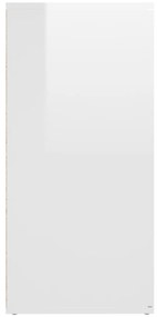 Aparador 160x36x75 cm contraplacado branco brilhante