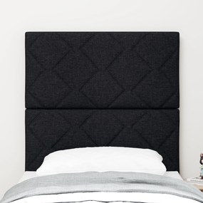 Cabeceira vidaXL Design de Blocos de Diamante Preta 80 cm Tecido