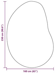 Tapete 'HUARTE'Pelo Curto Suave e Lavável Creme 160x230 cm