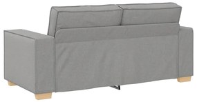 Sofá de 2 lugares cinza nuvem 140 cm tecido