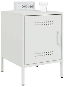 Mesa de cabeceira 36x39x50,5 cm aço branco