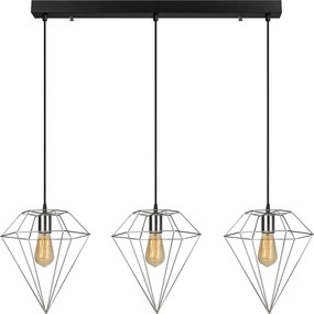 Candeeiro de Teto Elmas – Cromado – 100 x 30 cm