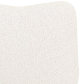 Cadeira Relaxante vidaXL Creme de Tecido com Pelo