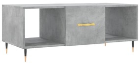 Mesa de centro 102x50x40 cm madeira processada cinza cimento