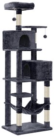 FEANDREA PCT191G01 Arranhador para gatos 191 cm com pelúcia macia cinza fumê