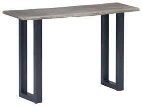 Mesa consola 115x35x76 cm acácia maciça e ferro cinzento