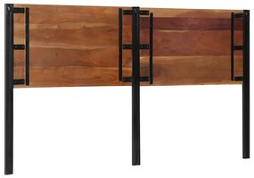 Cabeceira de cama 180 cm madeira recuperada maciça/ferro