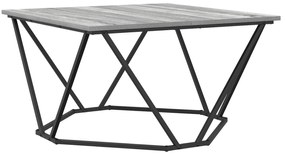 Mesa de Centro Cinza Sonoma 80x80x45 cm Madeira Engenharia