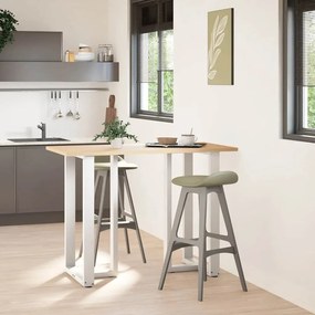 Pés de mesa de bar em forma de T, 2 peças, branco, 60x35x(100-101) cm,
