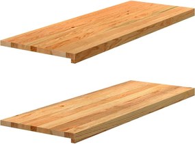 vidaXL Soleiras da janela 2 pcs 110x40x2 cm carvalho castanho-claro