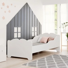 Cama infantil ANNA branca 160x80 - colchão e estrado incluído