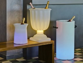 BALDE GELO PORTA GARRAFAS PALMA 70 COM LUZ COM LUZ RGB SOLAR + BATERIA RECARREGÁVEL E CONTROLO REMOTO HOTEL, BAR, RESTAURANTE, JARDIM, TERRAÇO