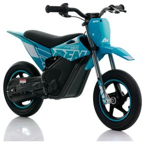 Mini moto eléctrica velocidade até 13 Km/h C/Limitador RFN Warrior Kids SX-E150 150W 12/12” Supermotard Azul Celeste