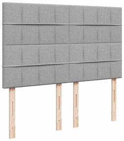 Estrutura de cama otomana com colchão 140x190 cm cinzento claro