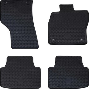 vidaXL Tapete de carro 4 pcs Preto Banco LEON TPE