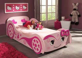 Conjunto Cama de Criança Carro LOVE CAR COLCHÃO 90x200cm ROSA