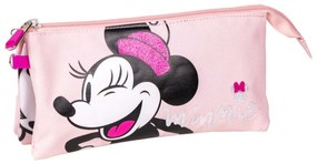 Malas para Tudo Triplas Minnie Mouse 22,5 X 2 X 11,5 cm Cor de Rosa