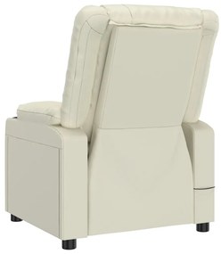 Cadeira de massagens couro artificial cor creme