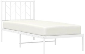 Estrutura de cama sem colchão com cabeceira 75x190 cm branco