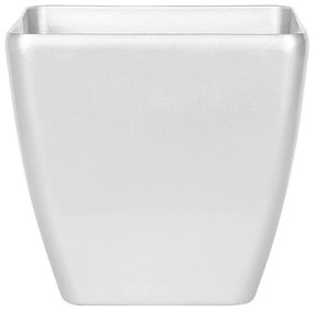 Vaso decorativo para plantas 35 x 35 x 34 cm prateado ASTRAS Beliani