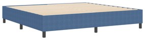 Cama Box com Molas VidaXL Azul 200x200 cm em Tecido Corduroy