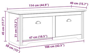 Banco de corredor BODO 114x40x45 cm cinzento
