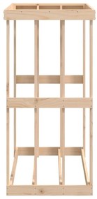 Suporte de lenha p/ exterior 108x52x106 cm madeira pinho maciça