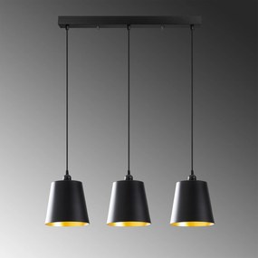 Candeeiro Suspenso Berceste – Preto – 60 x 21 cm